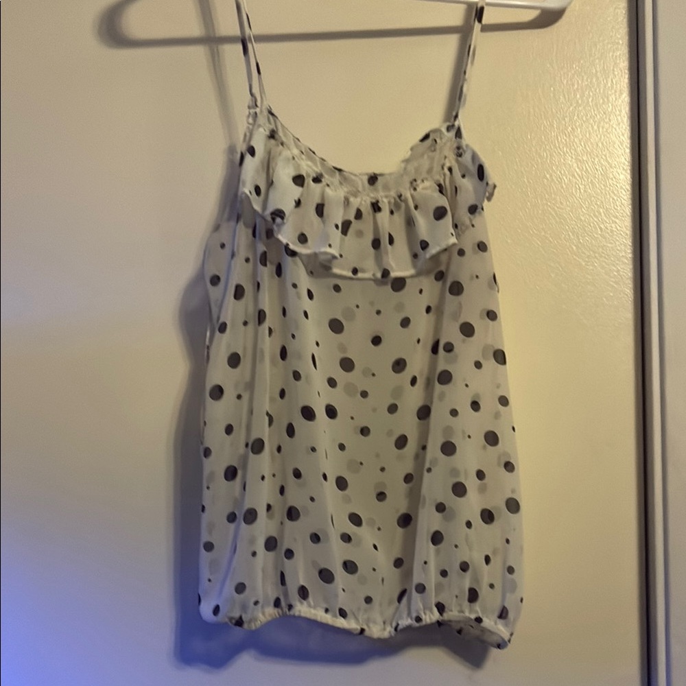 Forever 21 sheer Ruffled Camisole Sleeveless Top